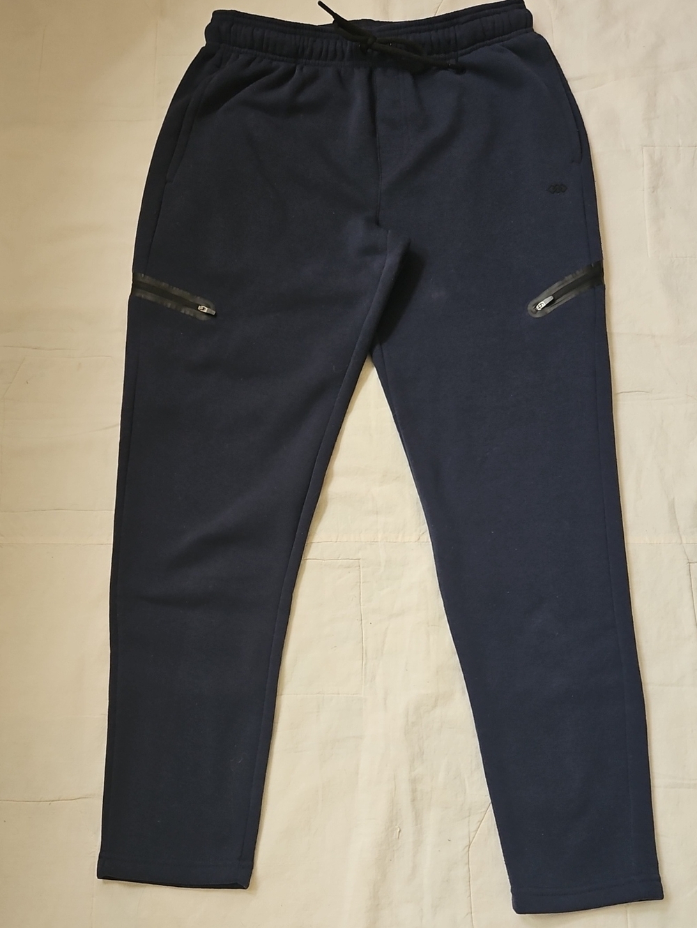 Men's Navy Legend Athletic Jogger Pants with Zip Cargo Pockets Large